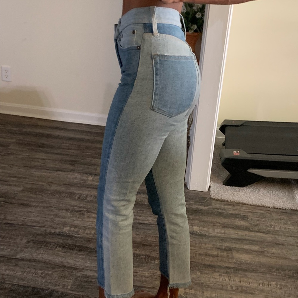 Alice + Olivia Two Toned Jeans! size 24!